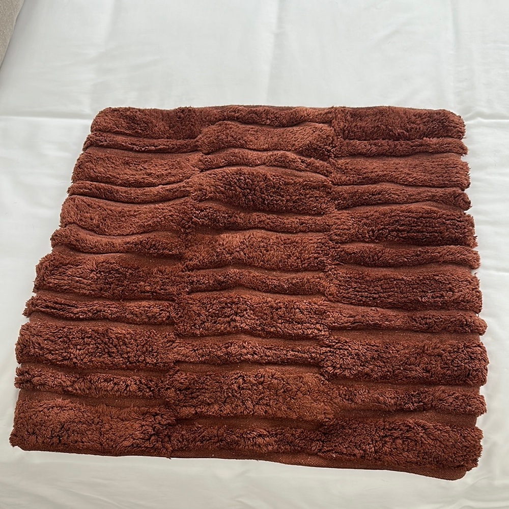 Brown Textured Pillow COVER for Bedding